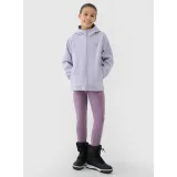 Dívčí tréninková softshellová bunda s kapucí 4F JUNIOR SOFTSHELL JACKET-JWSS25TSOFF305-27S-GREY · záber 4