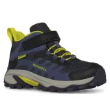Chlapecká kotníková turistická obuv MERRELL Moab Speed 2 Mid A C WTRPF K navy hiviz · záber 1