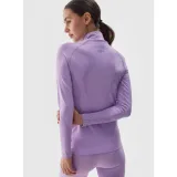 Dámská zateplená lyžařská mikina s 1 2 zipem 4F SEAMLESS UNDERWEAR-WAW24USEAF160-52S-LIGHT VIOLET · záber 4