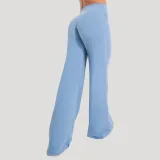 GymBeam Dámské kalhoty Straight Flow Azure · záber 3