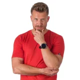 Pánské turistické tričko s krátkým rukávem NORTHFINDER JONES-633-darkredmelange · záber 4