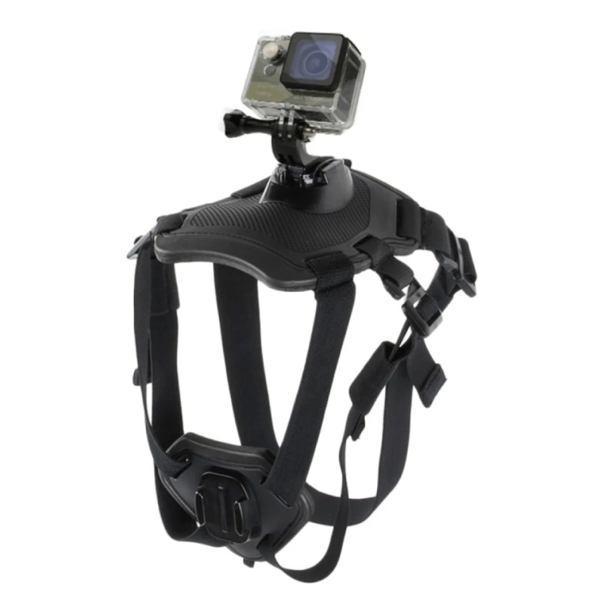 PULUZ Hound Dog Fetch Harness Adjustable Chest Strap Mount for GoPro, Insta360, DJI and Other (Black · záber 1