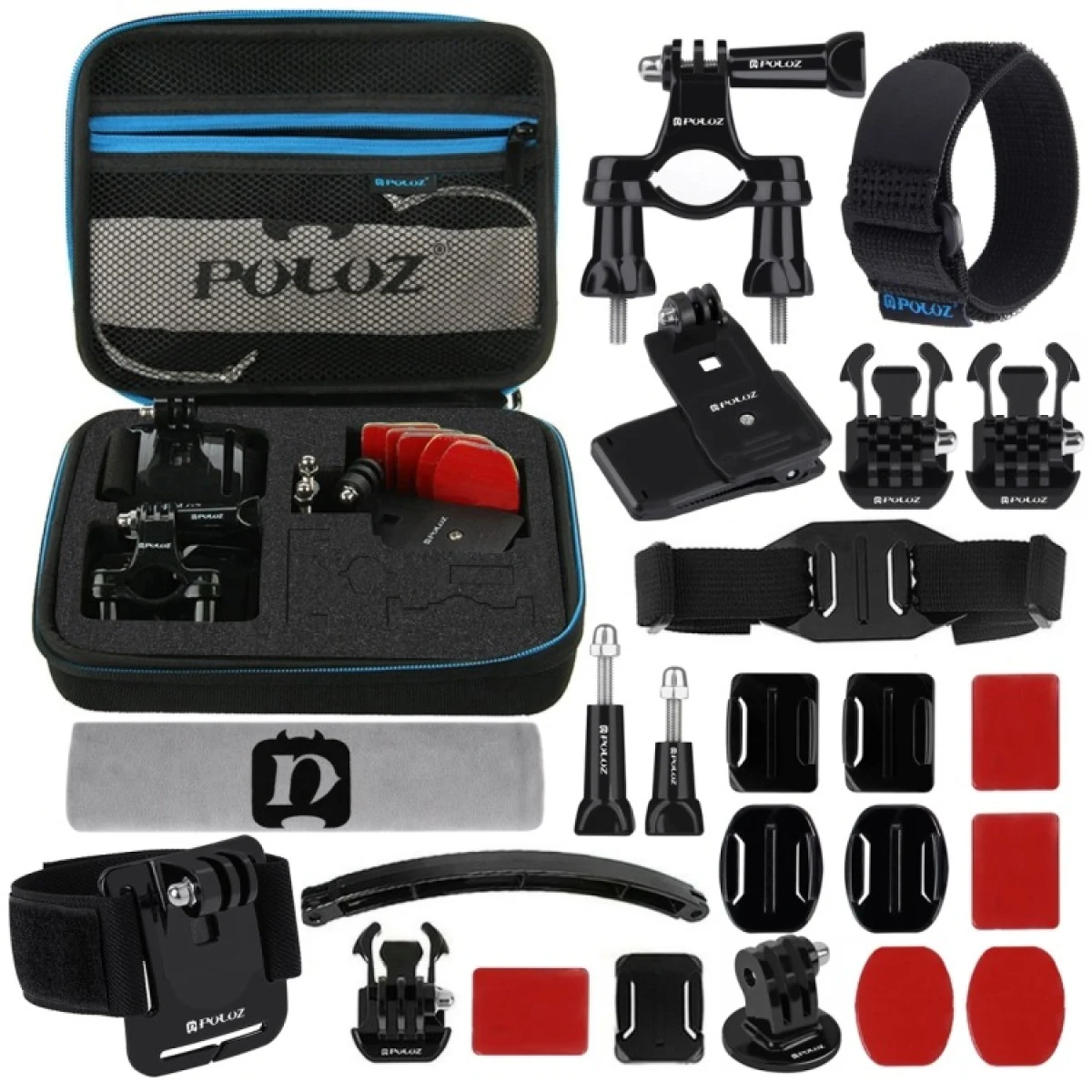 PULUZ 24in1 Fahrradzubehör-Set für GoPro, Insta360, DJI und andere · záber 1