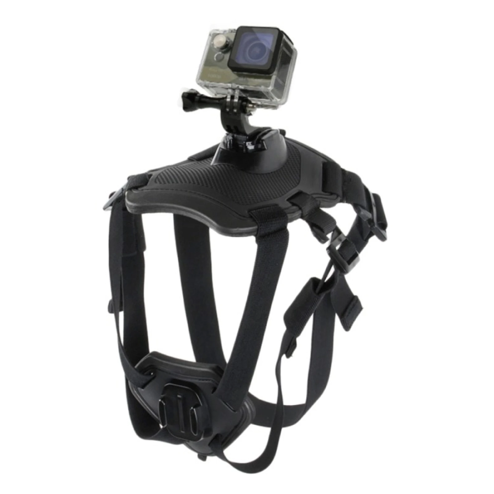 PULUZ Hound Dog Fetch Harness Adjustable Chest Strap Mount for GoPro, Insta360, DJI and Other (Black · záber 1