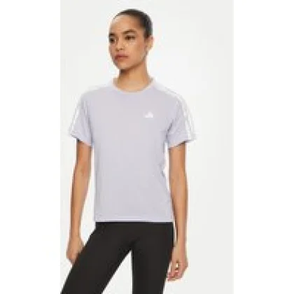 adidas Tehnička majica Own the Run 3-Stripes JD2276 Ljubičasta Regular Fit