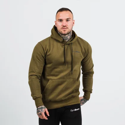 GymBeam Dukserica Athlete Military Green Black