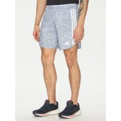 adidas Sportske kratke hlače Own the Run 3-Stripes JD7769 Plava Regular Fit