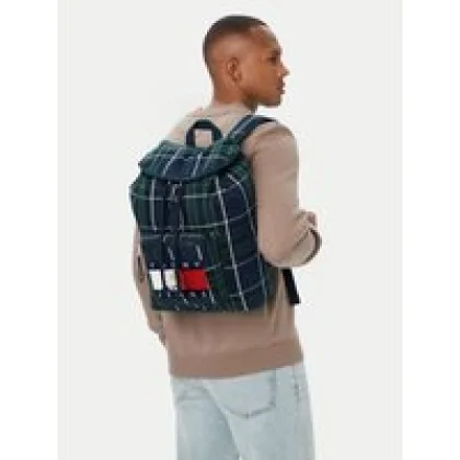 Ruksak Tommy Jeans Tjm Archive Check Backpack AM0AM14816 Zelena