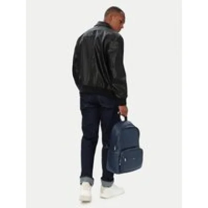 Putni ruksak Calvin Klein Raised Round Backpack LV04D3155G Tamnoplava