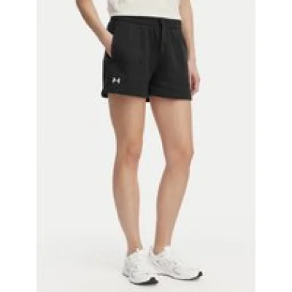 Under Armour Sportske kratke hlače Rival Fleece Short 1382723-001 Crna Loose Fit