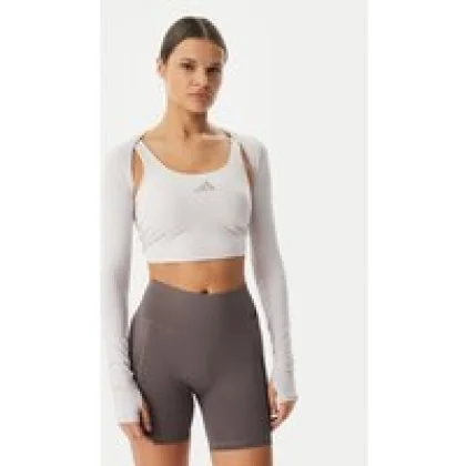 adidas Tehnička majica Power Essentials Workout Contour KD2217 Ljubičasta Slim Fit