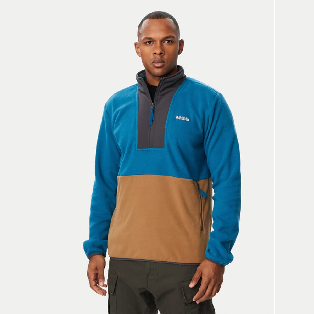 Columbia Flis Sequoia Grove™ II Half Zip 2174081 Plava Regular Fit - Veličina: M | Boja: modrá | Dobna skupina: Odrasli | Spol: Muško · záber 2
