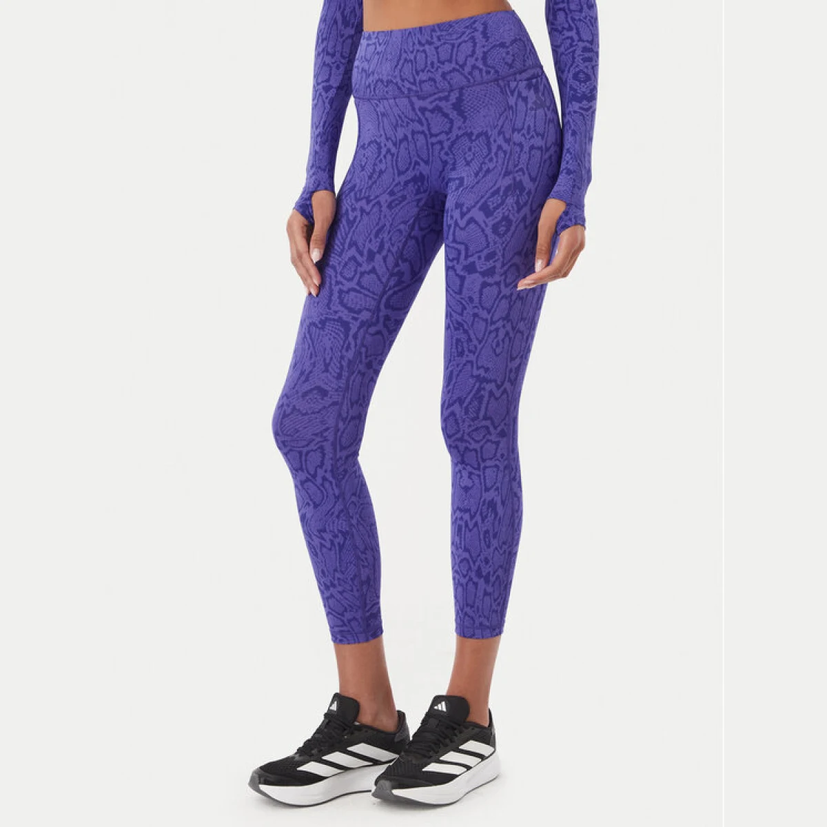 adidas Leggings Optime Primelift Snake KQ8312 Ljubičasta · záber 2