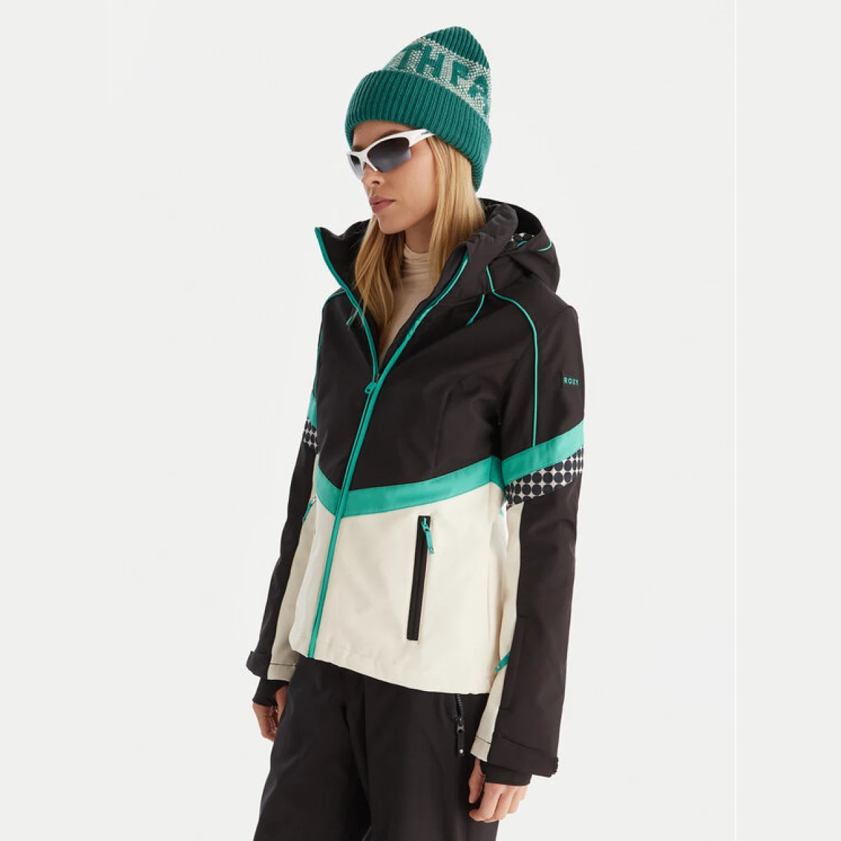 Roxy Skijaška jakna Peak Chic Softshell Jk ERJTJ03512 Crna Slim Fit · záber 2