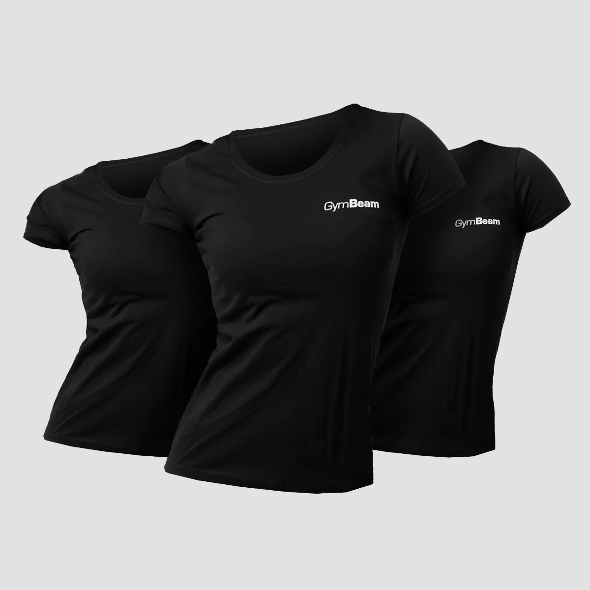GymBeam Women‘s Basic T-Shirt 3pack Black - Veličina: 3, XS · záber 1