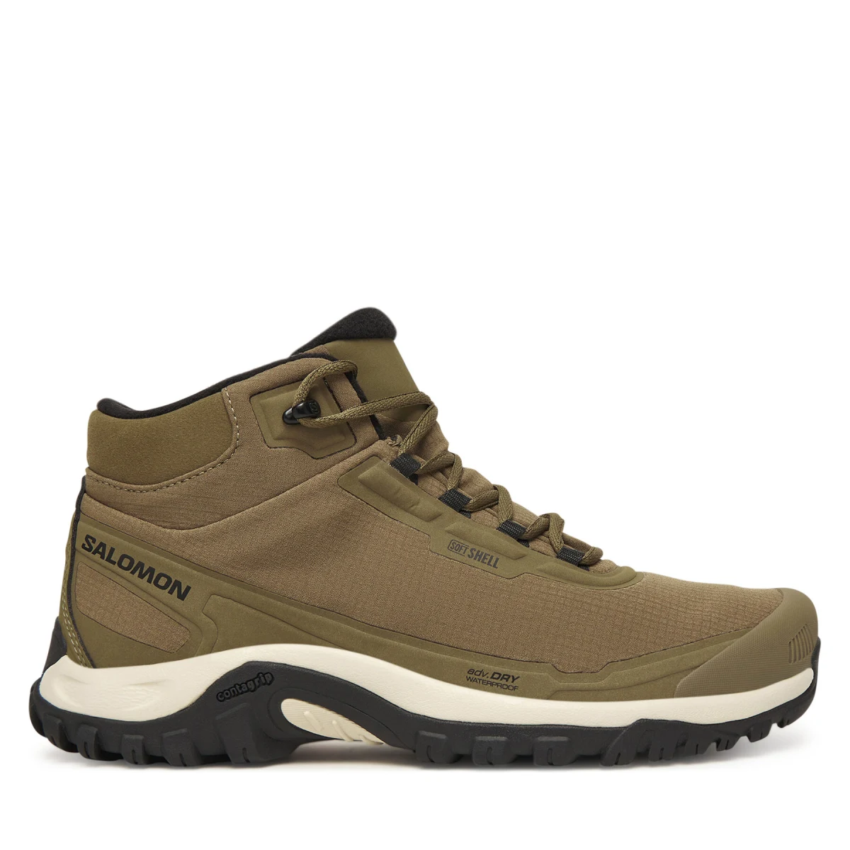 Trekking Salomon Shelter Waterproof L47974000 Kaki - Veličina: 44 | Boja: zelená | Dobna skupina: Odrasli | Spol: Muško · záber 2