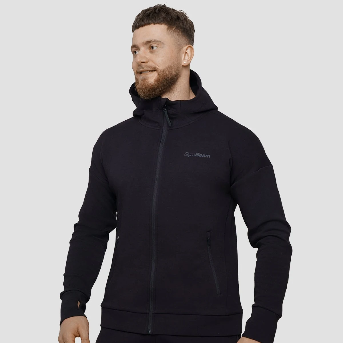 GymBeam Agile Zip Up Hoodie Onyx · záber 1