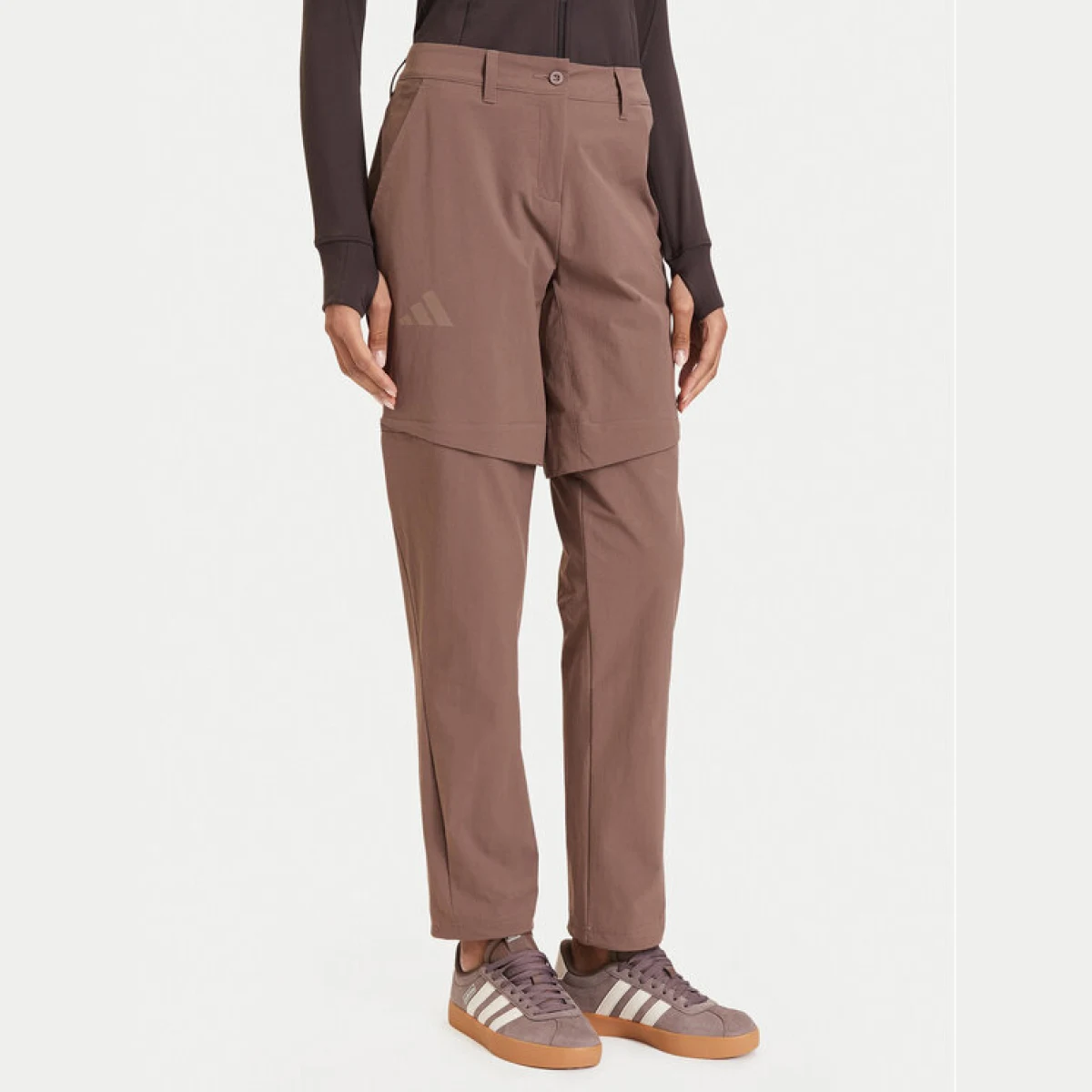 adidas Outdoor hlače Terrex Multi KW7469 Svijetlo smeđa Regular Fit - Veličina: 36 | Boja: hnedá | Dobna skupina: Odrasli | Spol: Žensko · záber 2