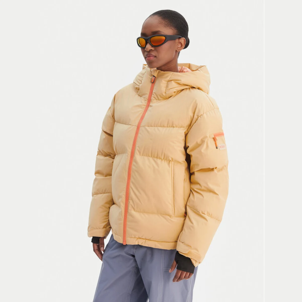 Roxy Skijaška jakna Alofted Puffy ERJTJ03470 Bež Regular Fit · záber 2