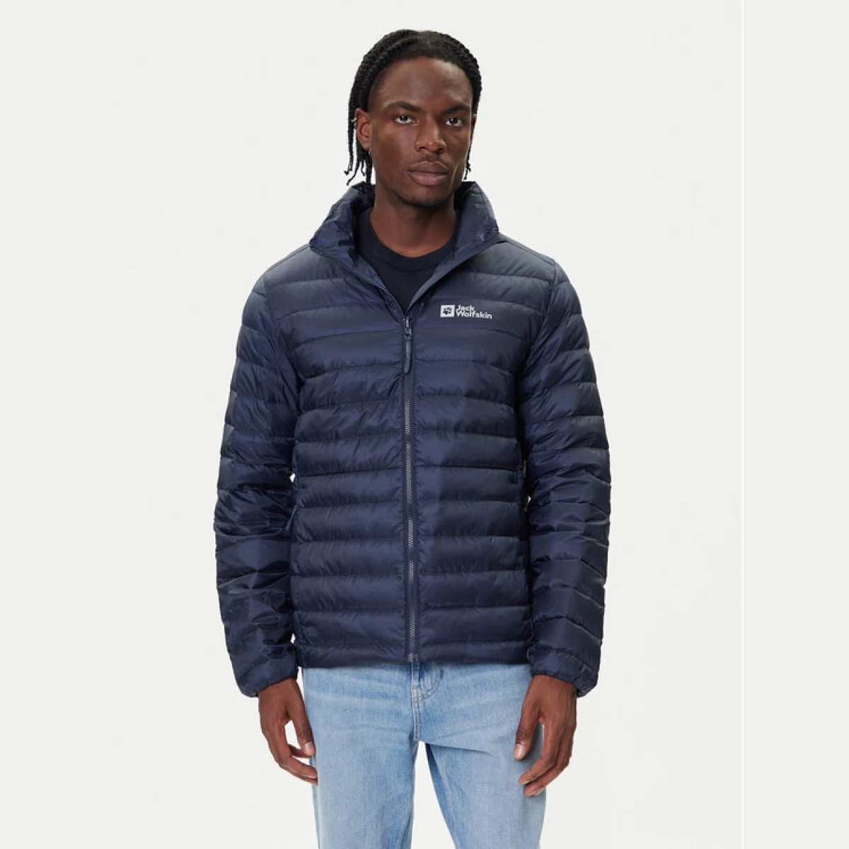 Jack Wolfskin Pernata jakna Pilvi Down 1207701 Tamnoplava Regular Fit · záber 2