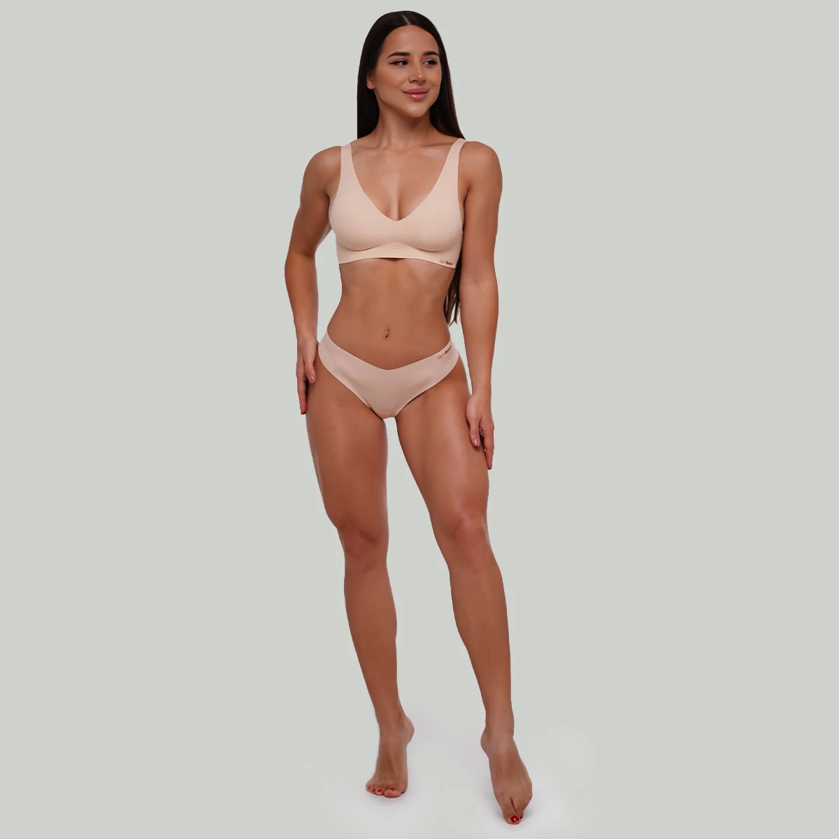 GymBeam Seamless grudnjak Beige · záber 5