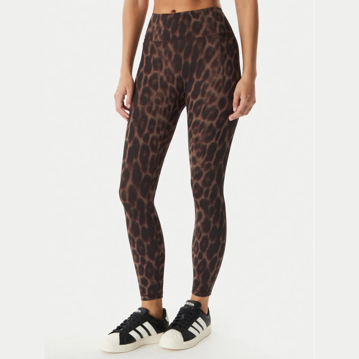 adidas Leggings Optime Power Leopard KF9094 Smeđa Slim Fit · záber 2