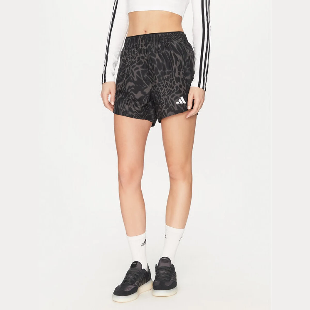 adidas Sportske kratke hlače Train Essentials Allover Print Workout JE8685 Crna Regular Fit · záber 2