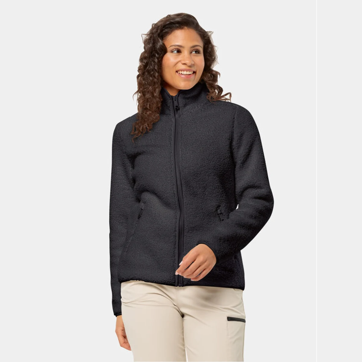Jack Wolfskin Flis High Curl Jacket 1708732 Crna Regular Fit · záber 2