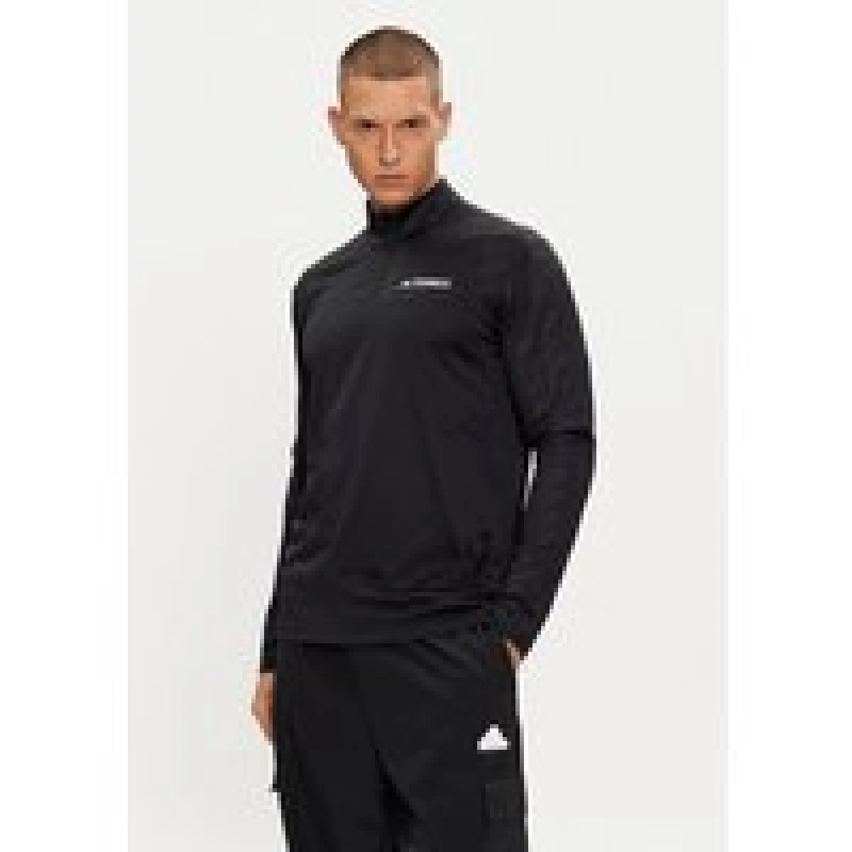 adidas Majica dugih rukava Terrex Multi Half-Zip Long-Sleeve Top HT9501 Crna Slim Fit · záber 1