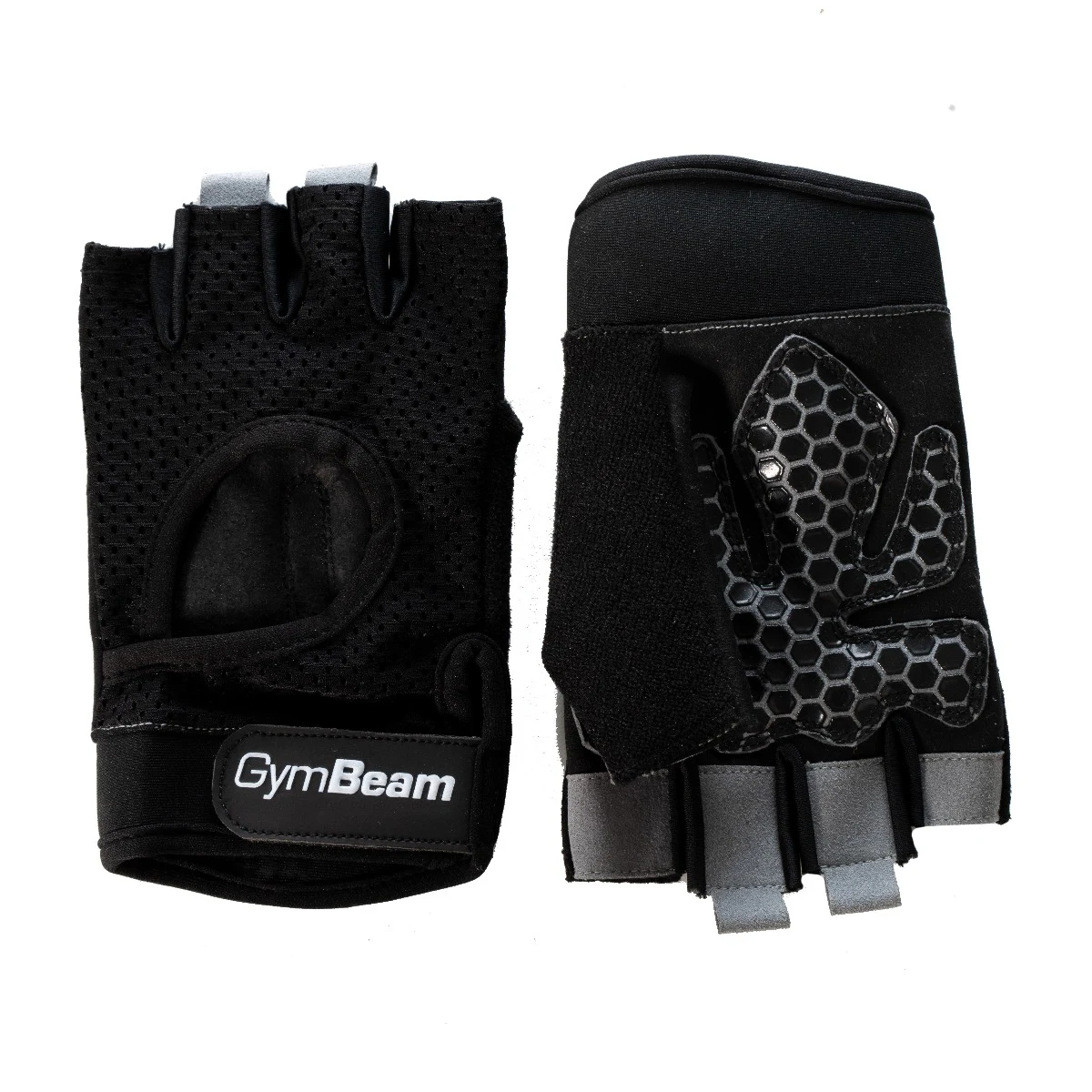 GymBeam Fitness Gloves Grip Black - Veličina: XXL | Boja: čierna | Dobna skupina: Odrasli | Težina: 0,05 g | Pakiranje: 300 · záber 3