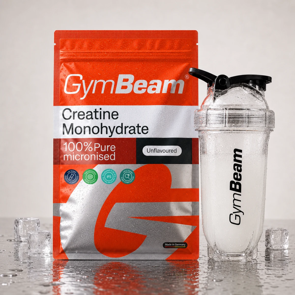 GymBeam Kreatin 100% Monohidrat - Dobna skupina: Odrasli | Okus: Bez okusa | Spol: Muško | Težina: 0,5 g | Pakiranje: 500 g · záber 3