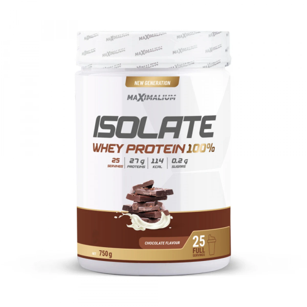 Whey Protein Isolate čokolada 750g (25 doza) · záber 1