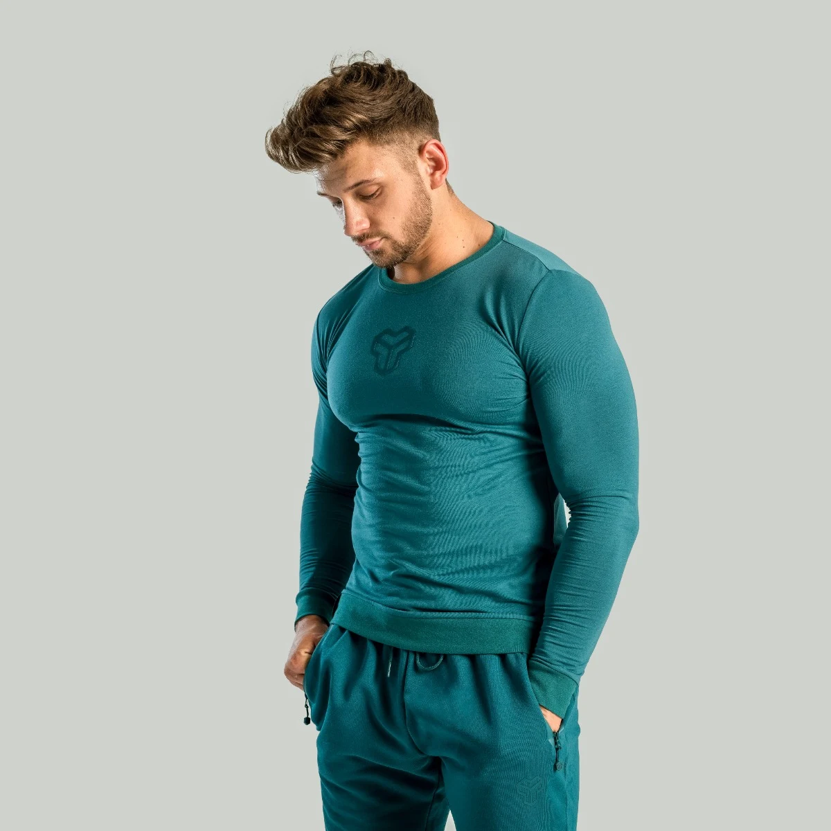 STRIX Majica Dugih Rukava Essential Deep Teal · záber 2