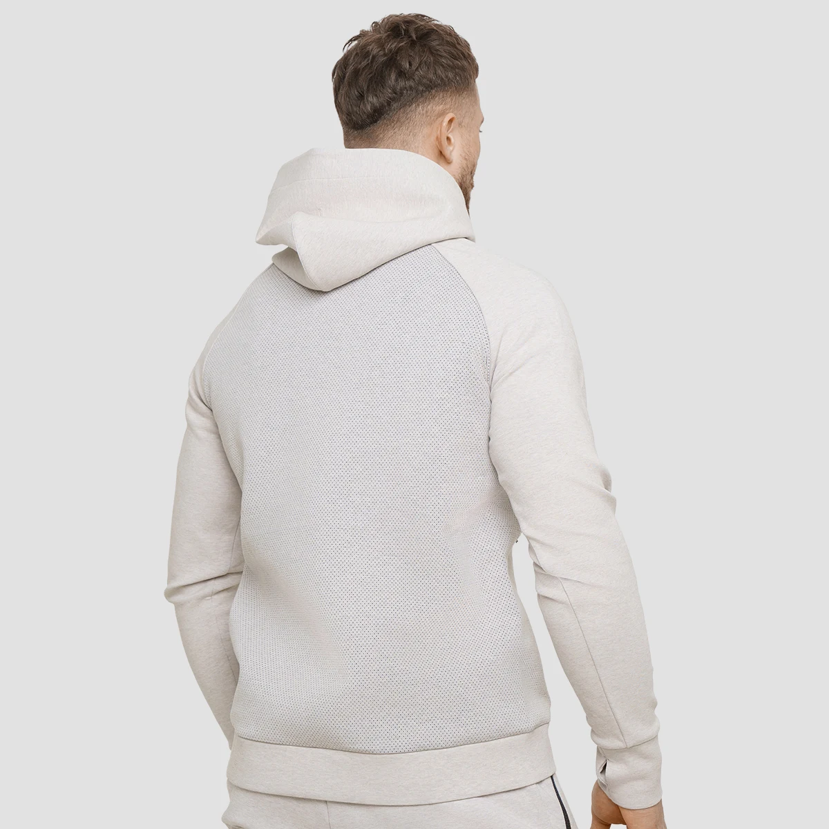 GymBeam Agile Hoodie Desert - Veličina: XL | Boja: béžová | Dobna skupina: Odrasli · záber 2