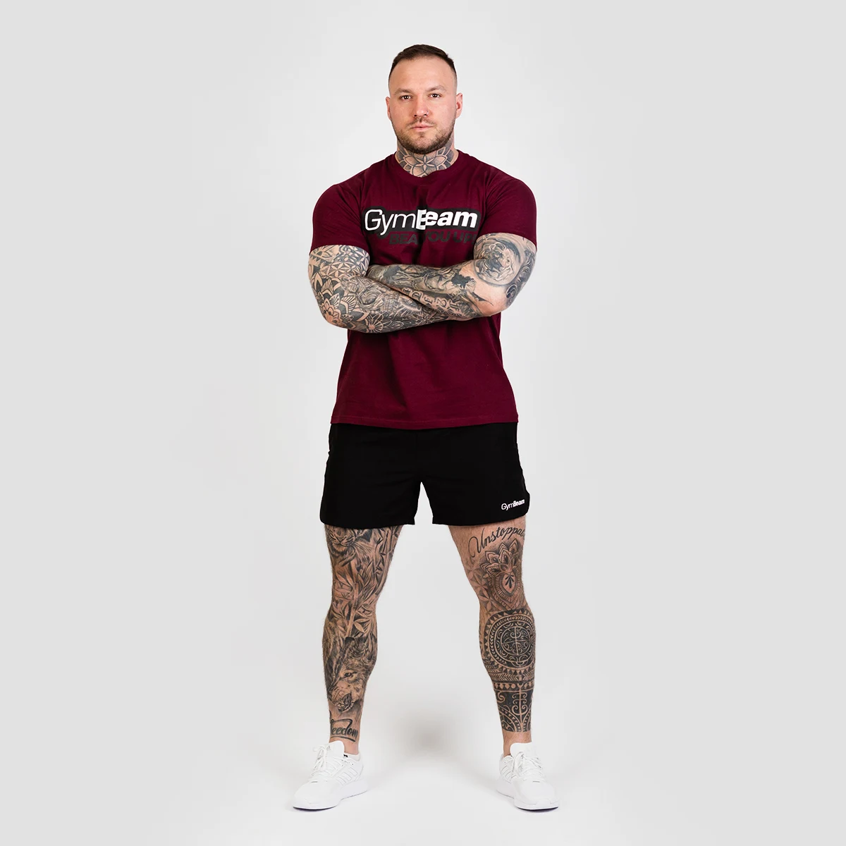 GymBeam Beam T-shirt Burgundy · záber 5