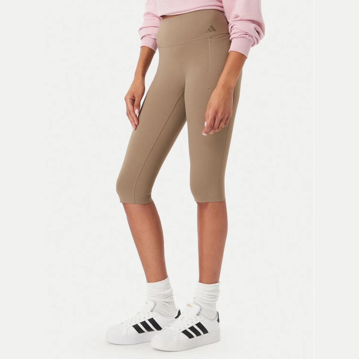 adidas Leggings Optime Contour Workout KV7456 Kaki Slim Fit - Veličina: S | Boja: zelená | Dobna skupina: Odrasli | Spol: Žensko · záber 2