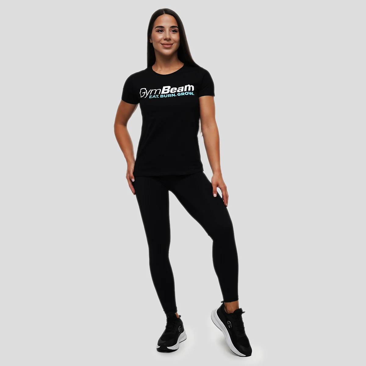 GymBeam Women‘s Grow T-shirt Black - Veličina: S | Boja: čierna | Dobna skupina: Odrasli | Pohlavie: Žensko | Težina: 0,198 g · záber 5