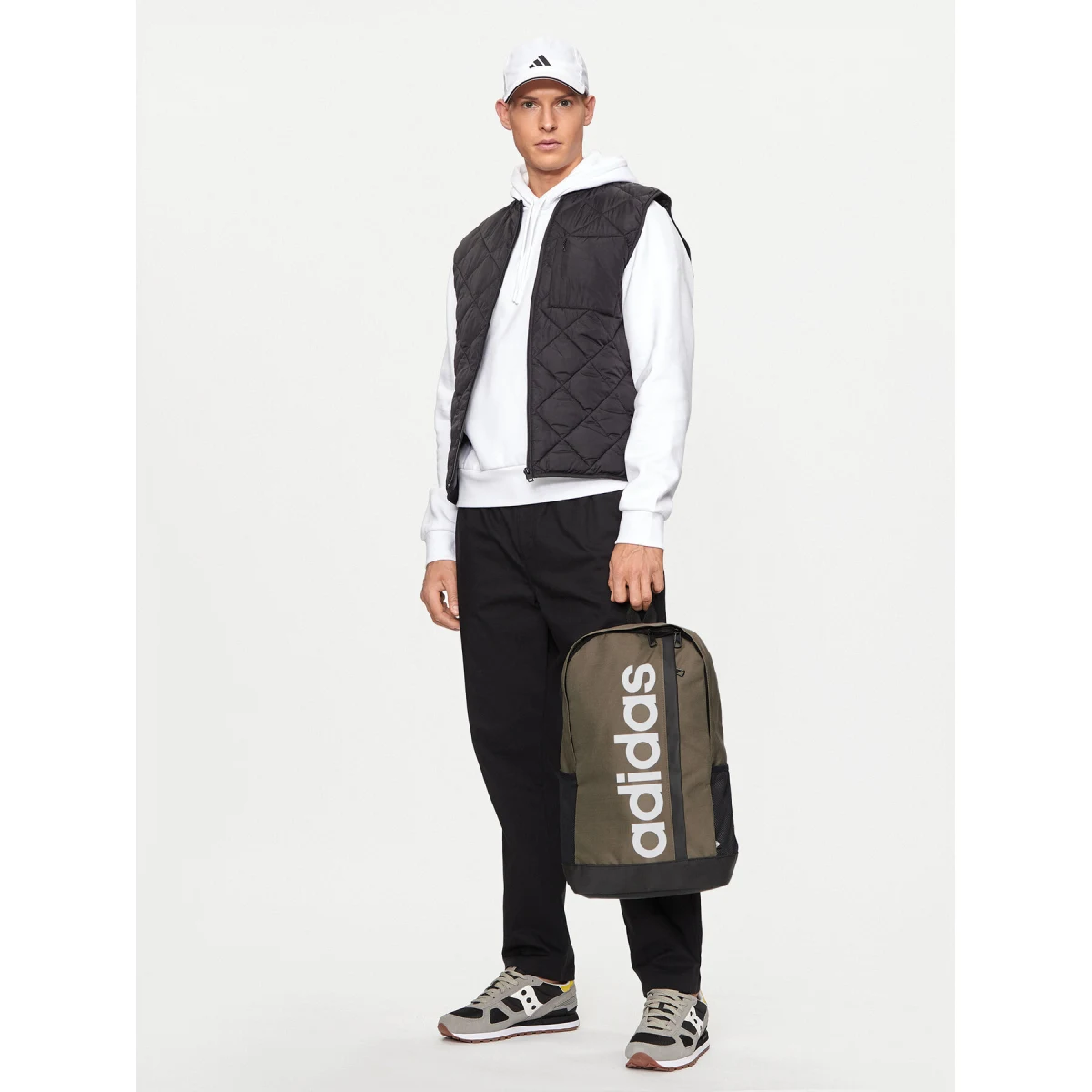 Ruksak adidas Essentials Linear Backpack HR5344 Zelena · záber 2