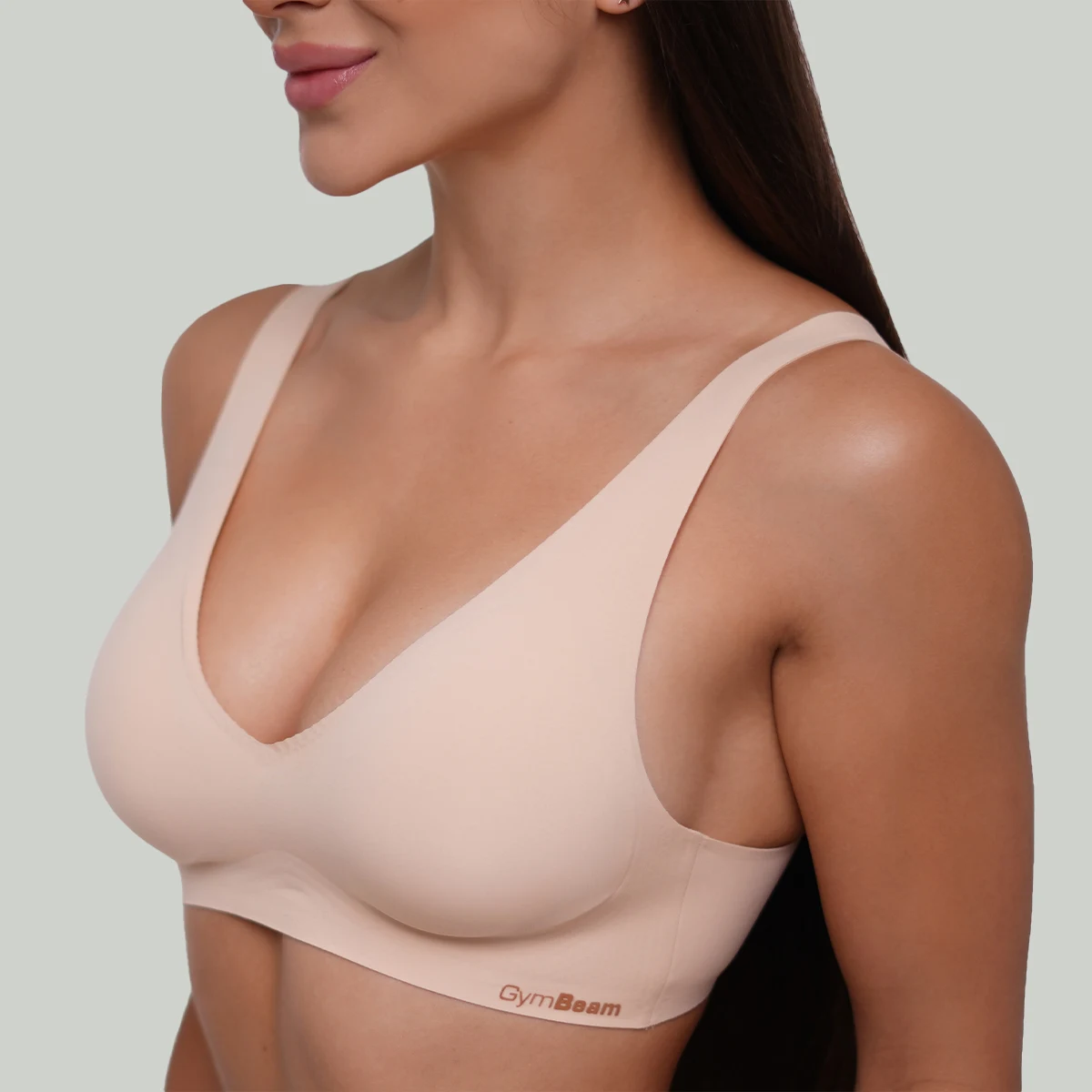 GymBeam Seamless grudnjak Beige · záber 3