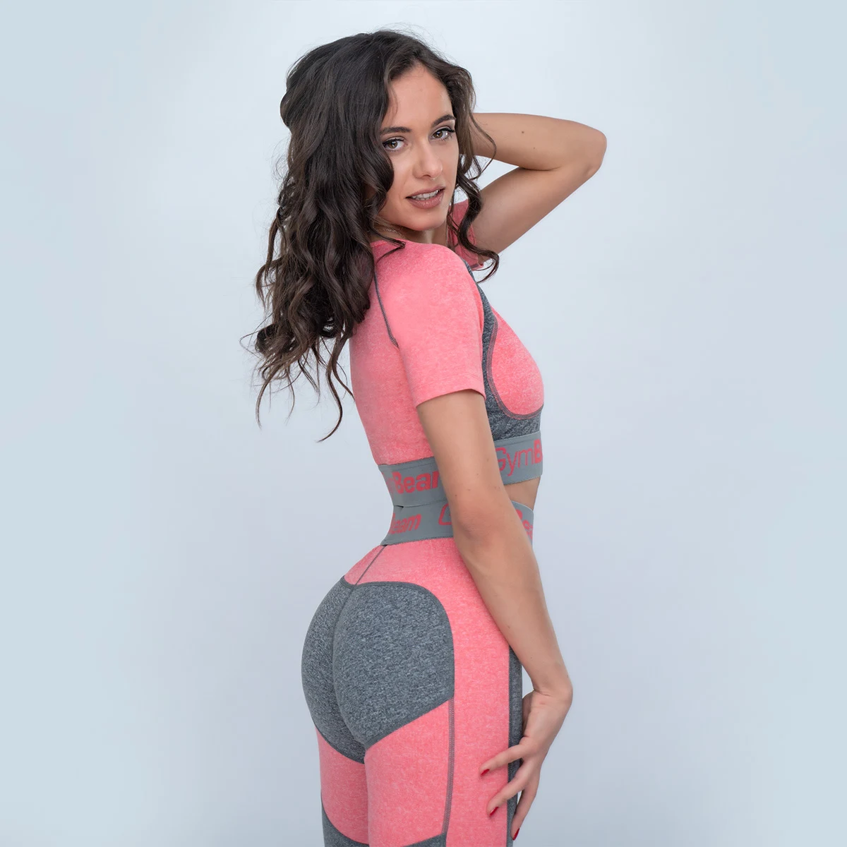 GymBeam Ženske tajice Ultrafit Heather Pink · záber 4