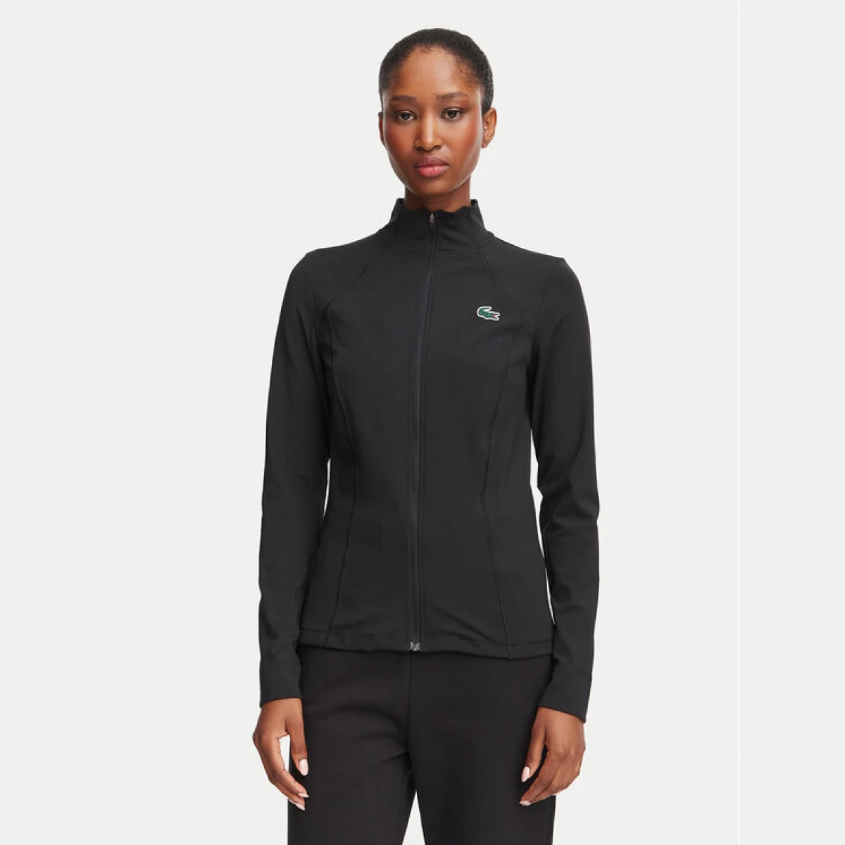 Lacoste Tehnička majica dugih rukava SF0145 Crna Slim Fit · záber 2
