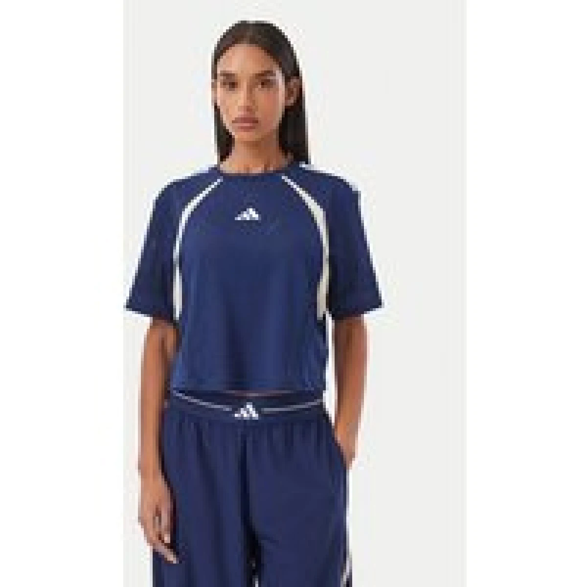 adidas Tehnička majica Hyperglam 3-Stripes - Veličina: M | Boja: modrá | Dobna skupina: Odrasli | Spol: Žensko · záber 1