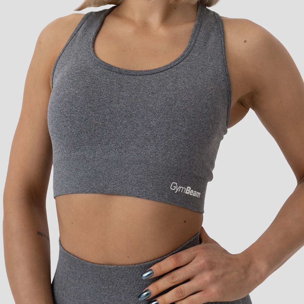 GymBeam FLO Sports Bra Grey · záber 2