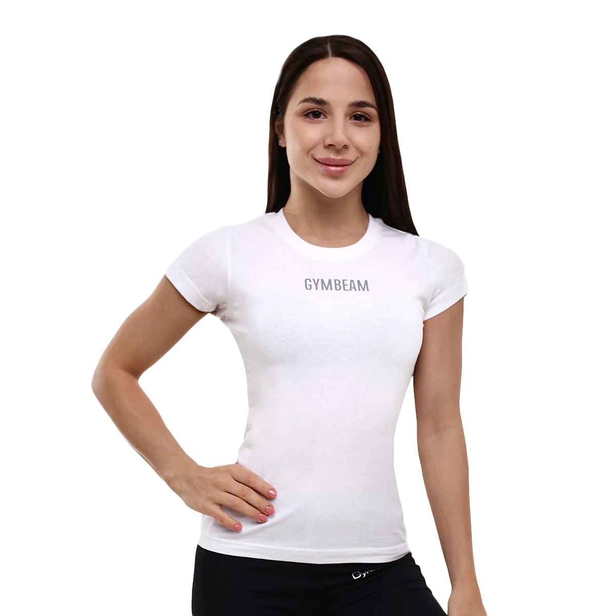 GymBeam Ženska Majica Kratkih Rukava FIT White - Veličina: XS | Boja: biela | Dobna skupina: Odrasli | Težina: 0,11 g | Pakiranje: 10 · záber 6