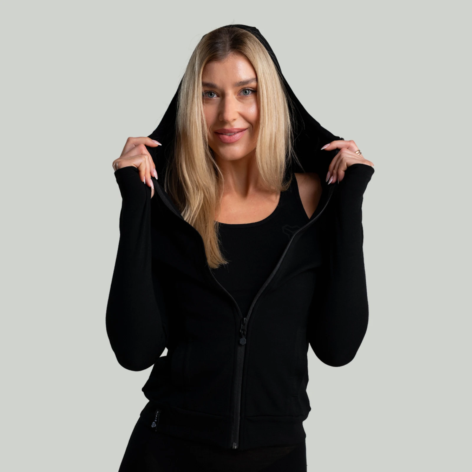 STRIX Women‘s MERINO I Zip Up Hoodie Black · záber 1