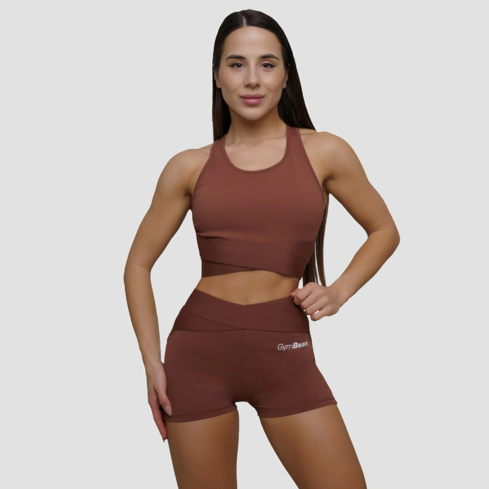 GymBeam Women‘s Agile Shorts Root - Veličina: XXL | Boja: hnedá | Dobna skupina: Odrasli | Pohlavie: Žensko | Težina: 0,12 g · záber 5