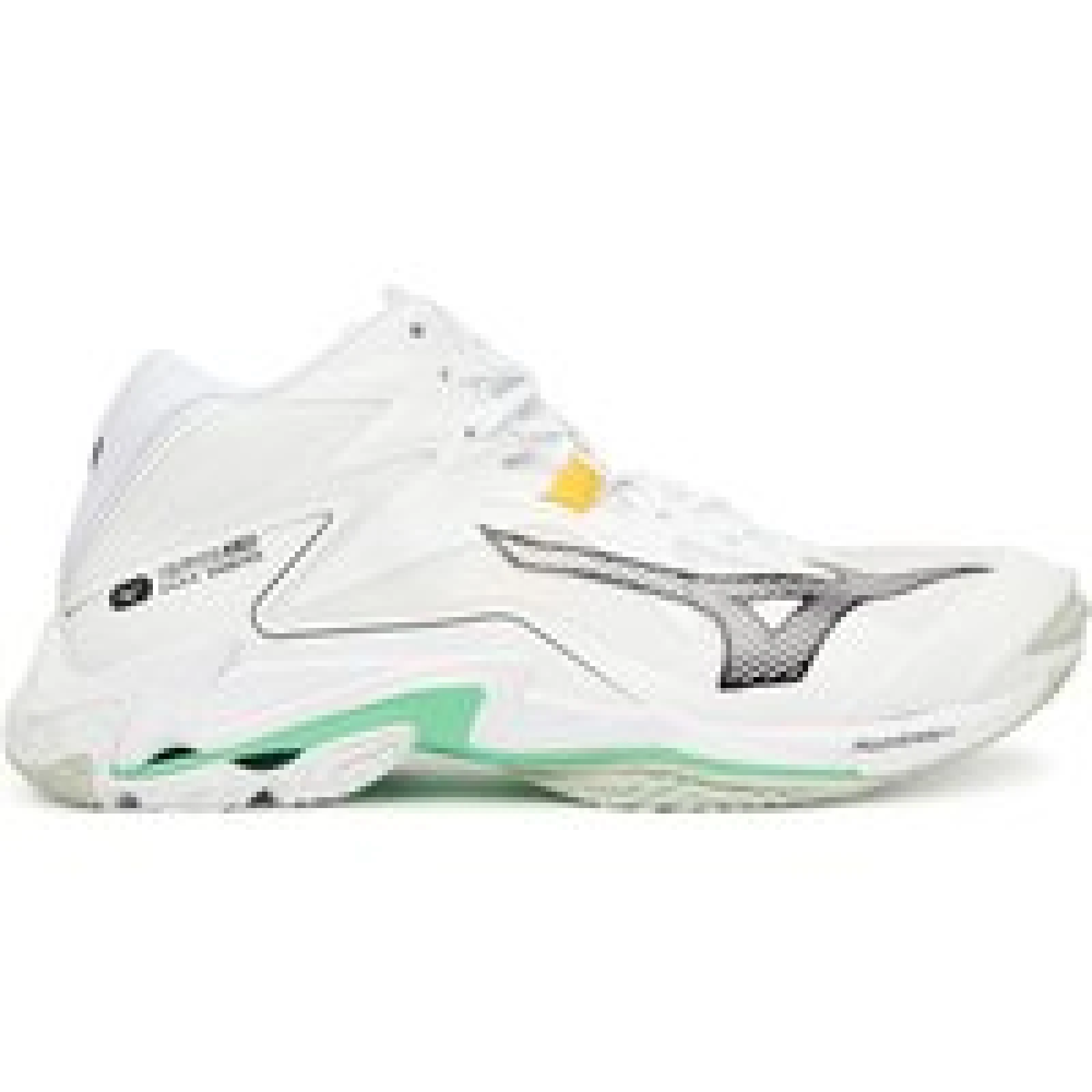 Mizuno Tenisice za dvoranski nogomet Wave Lightning Z8 Mid V1GA2405 Bijela · záber 1