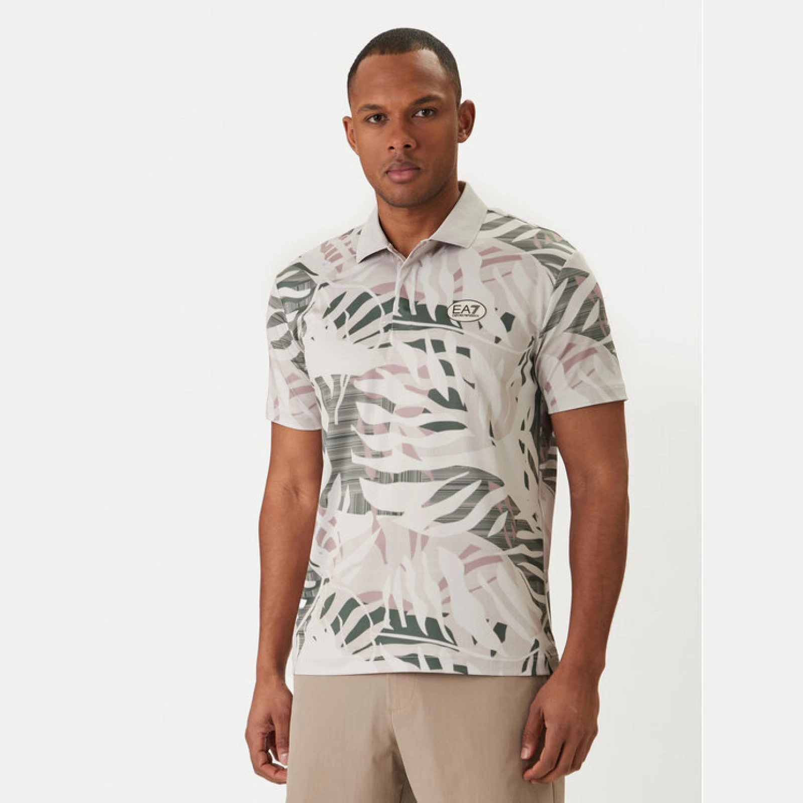 EA7 Emporio Armani Polo 7M001286 AF22175 F8040 Écru Regular Fit · záber 2