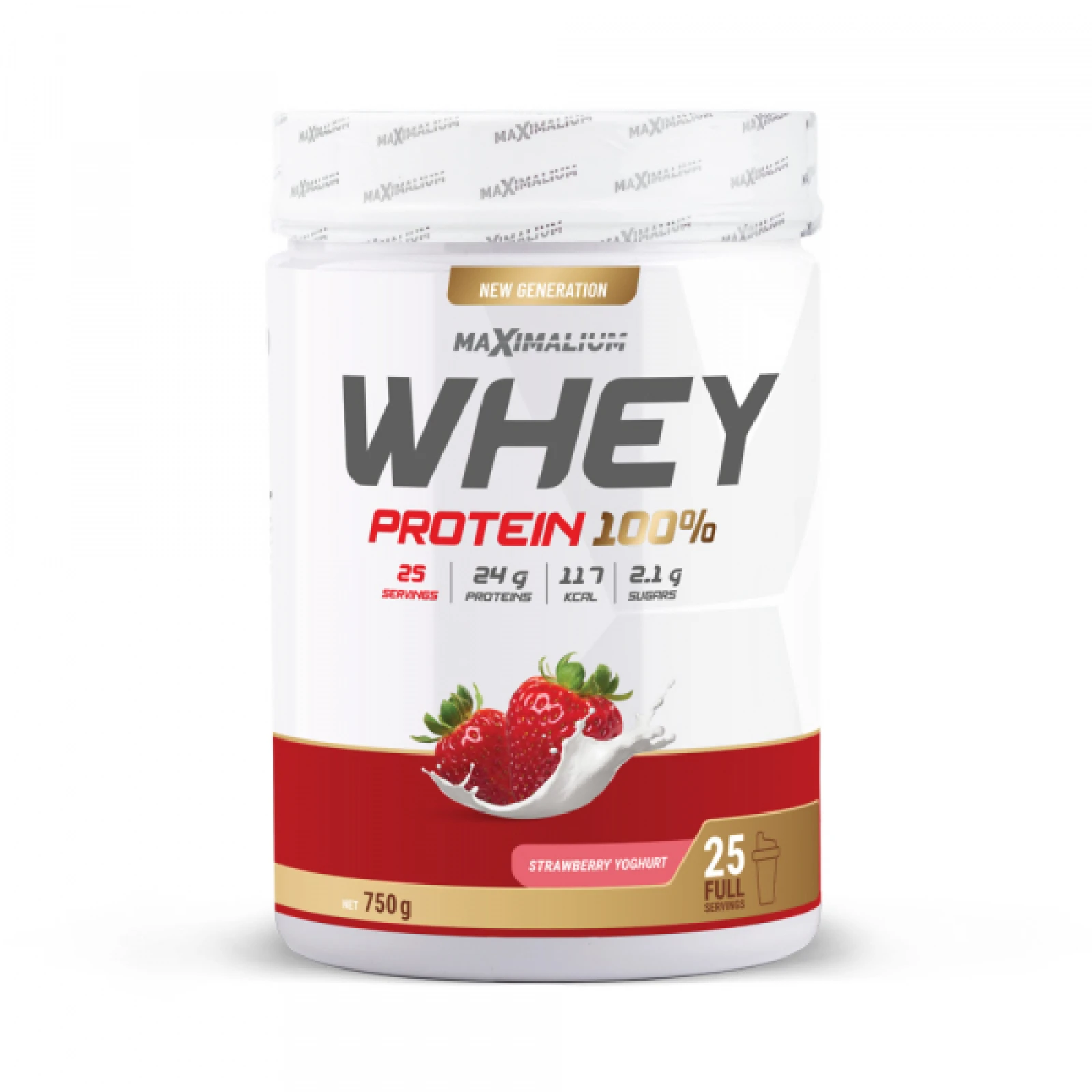 100 % Whey protein jagoda-jogurt 750g (25 doza) · záber 1