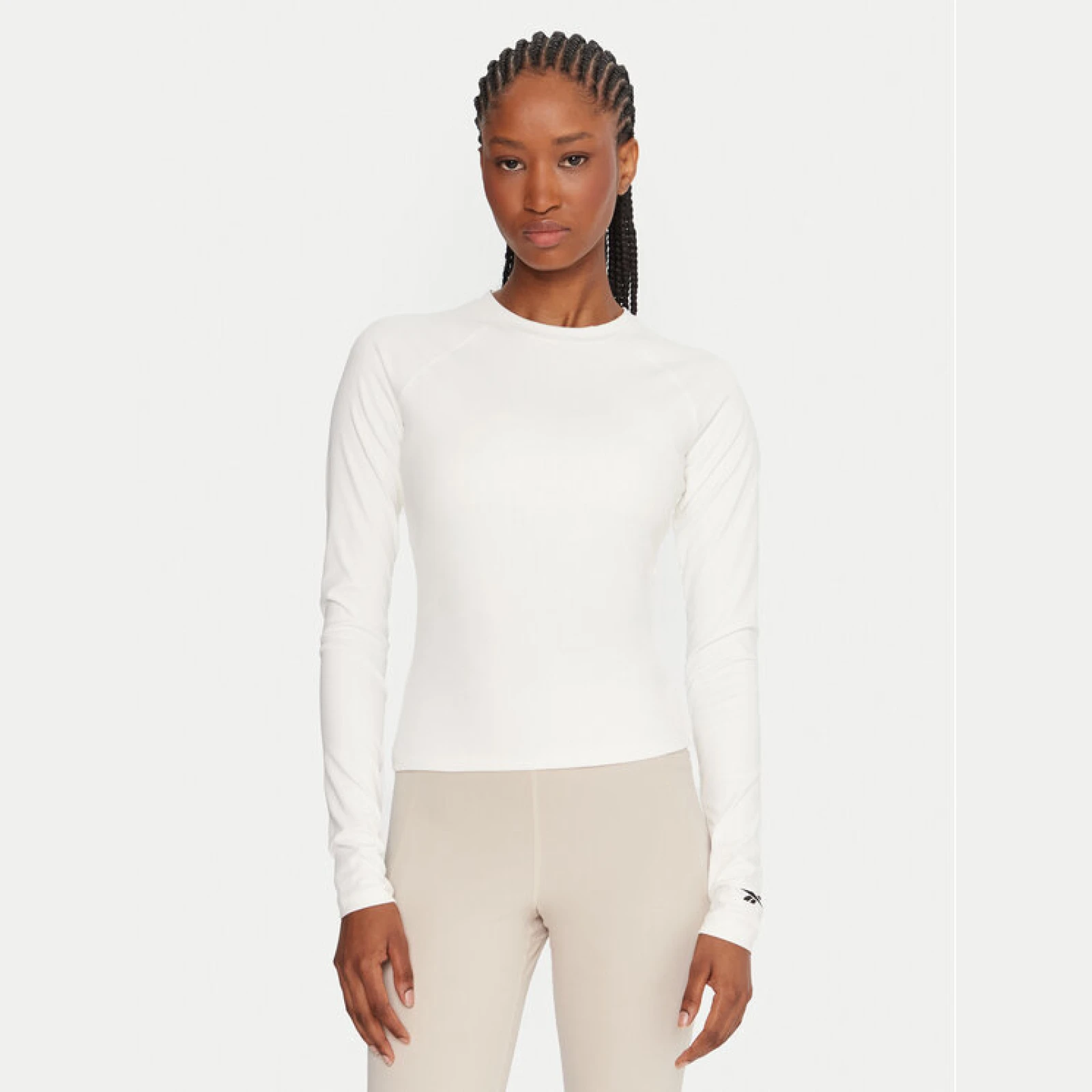 Reebok Tehnička majica Reebok X Ewa Chodakowska RK25316CCW Écru Slim Fit · záber 2